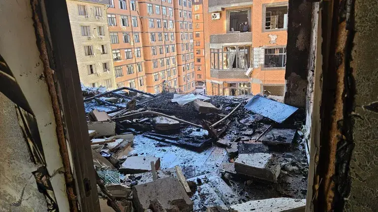 Последствия взрыва газа в многоэтажном доме в Махачкале. 25 марта 2025 г. Фото : Госжилинспекция РД/Telegram