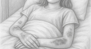 Избитая девушка. Иллюстрация создана "Кавказским узлом" с помощью ИИ в программе Copilot