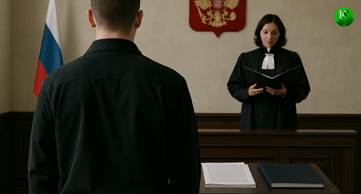 Мужчина в суде. Иллюстрация создана «Кавказским узлом» с помощью ИИ в программе Copilot