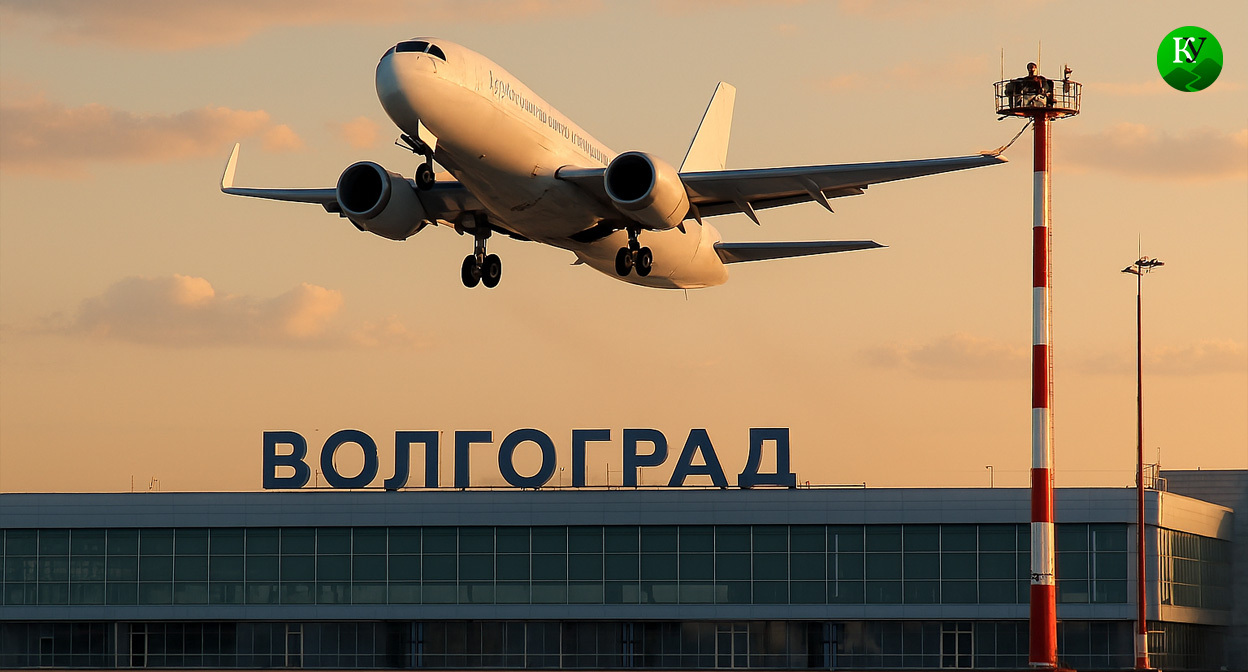 Аэропорт в Волгограде. Иллюстрация создана «Кавказским узлом» с помощью ИИ в программе Copilot