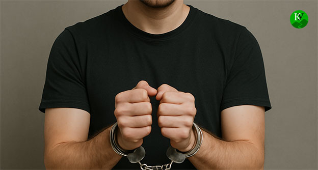 Мужчина в наручниках. Иллюстрация "Кавказского узла" созданная при помощи ИИ в программе Copilot

