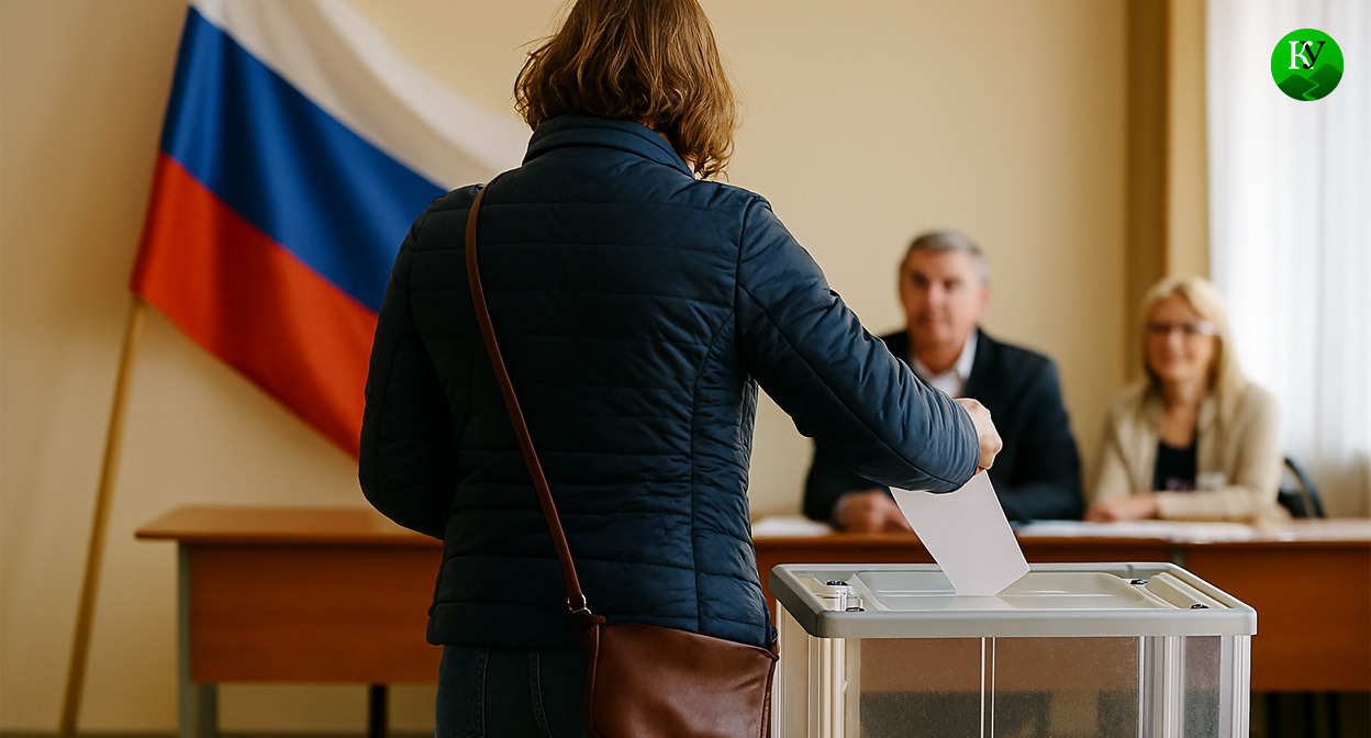 Выборы в России. Иллюстрация создана «Кавказским узлом» с помощью ИИ в программе Copilot