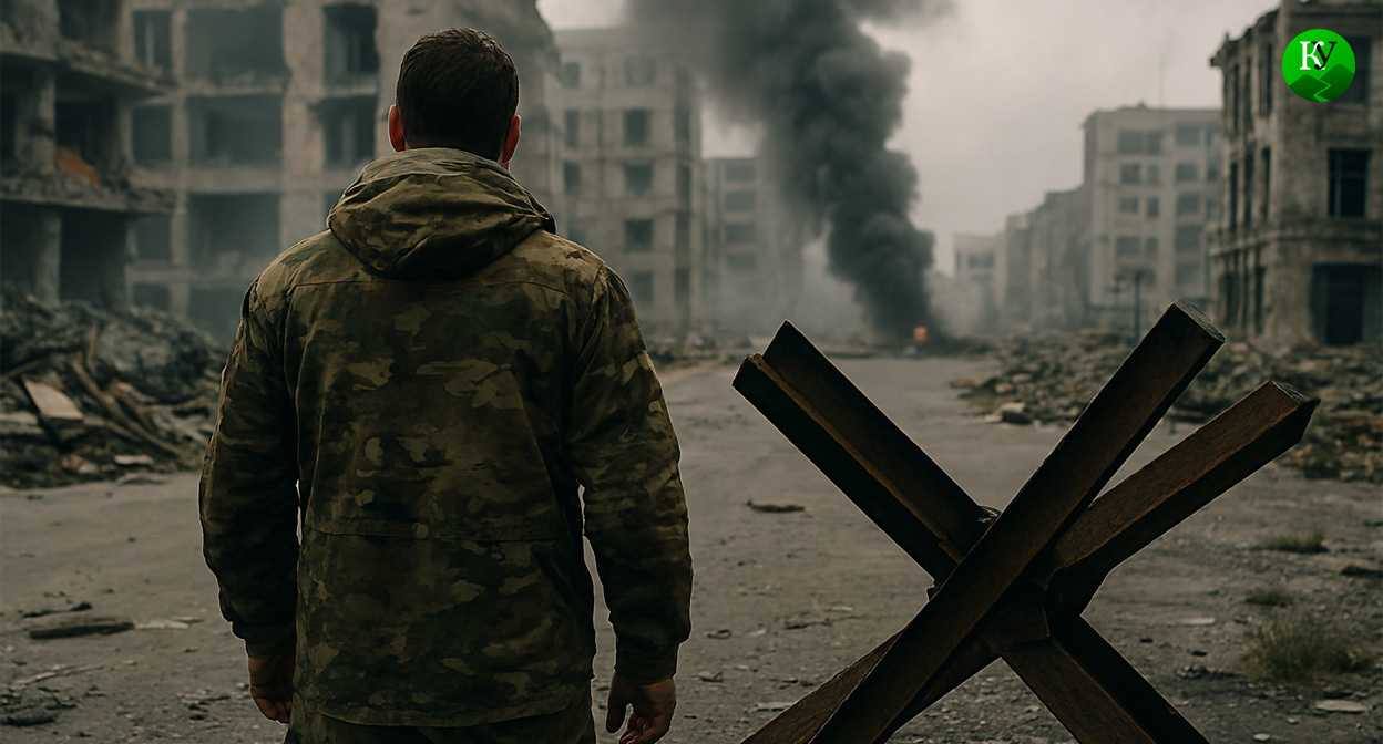 Военный на СВО. Иллюстрация создана «Кавказским узлом» с помощью ИИ в программе Copilot