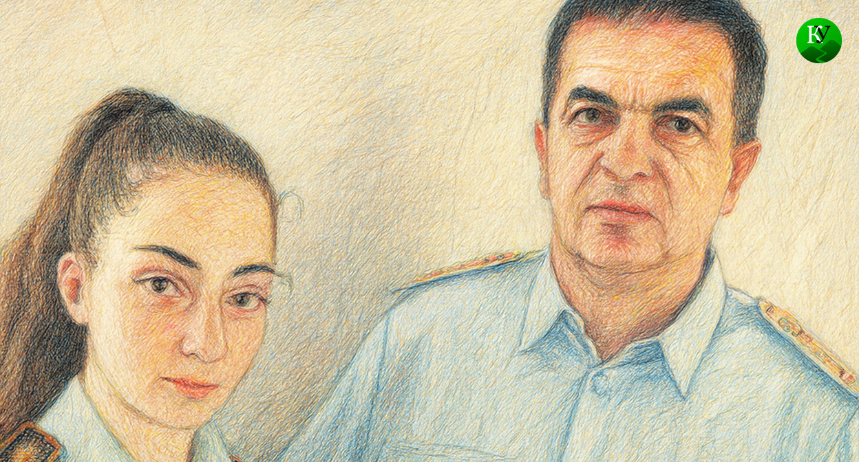 Анна Цамартова и Николай Цомартов. Иллюстрация создана «Кавказским узлом» с помощью ИИ в программе Copilot